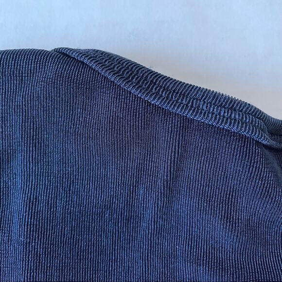 Vintage Artex Collection 2 Piece Blouse Embellished Studded Belt Stretch Navy XL - Picture 8 of 9